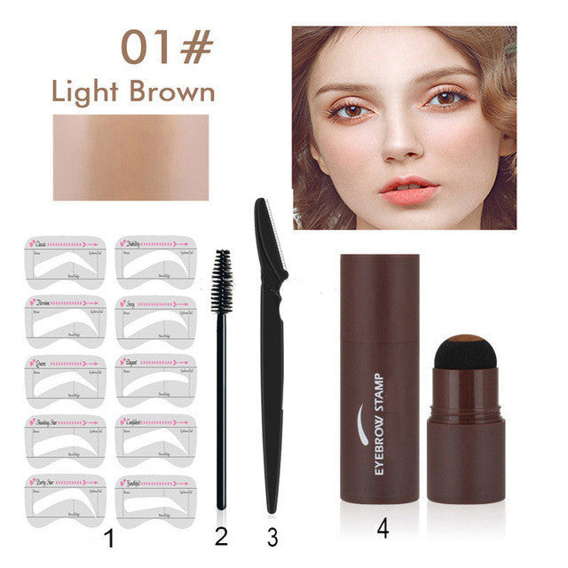 Eelhoe One Step Eyebrow Stamp Shaping Kit Eye Brow Gel