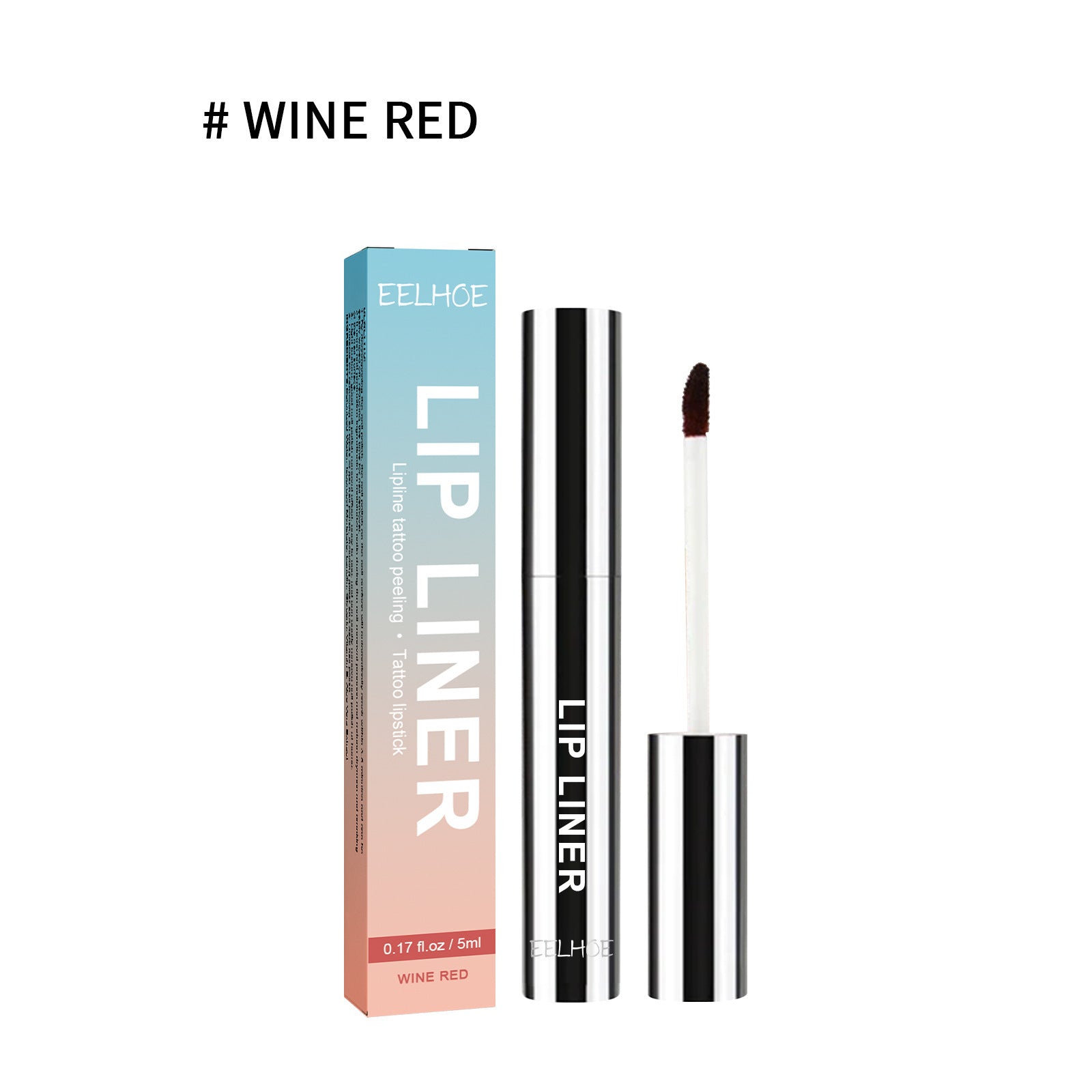 EELHOE Plump lip Stripping Lip Liner Outline Waterproof Wine Red