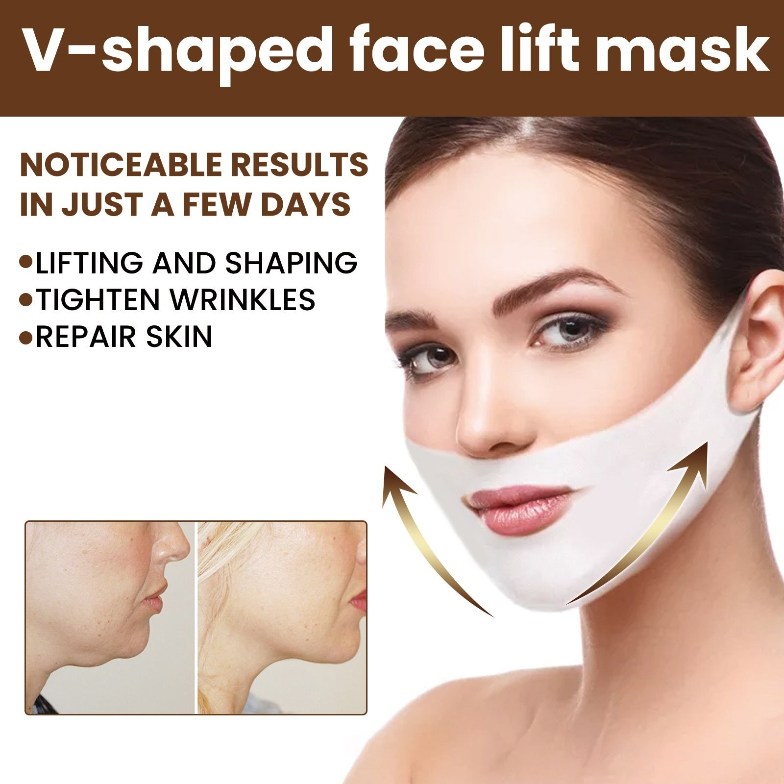 EELHOE Shaping Small V Face Facial Tightening Ear-mounted Mask