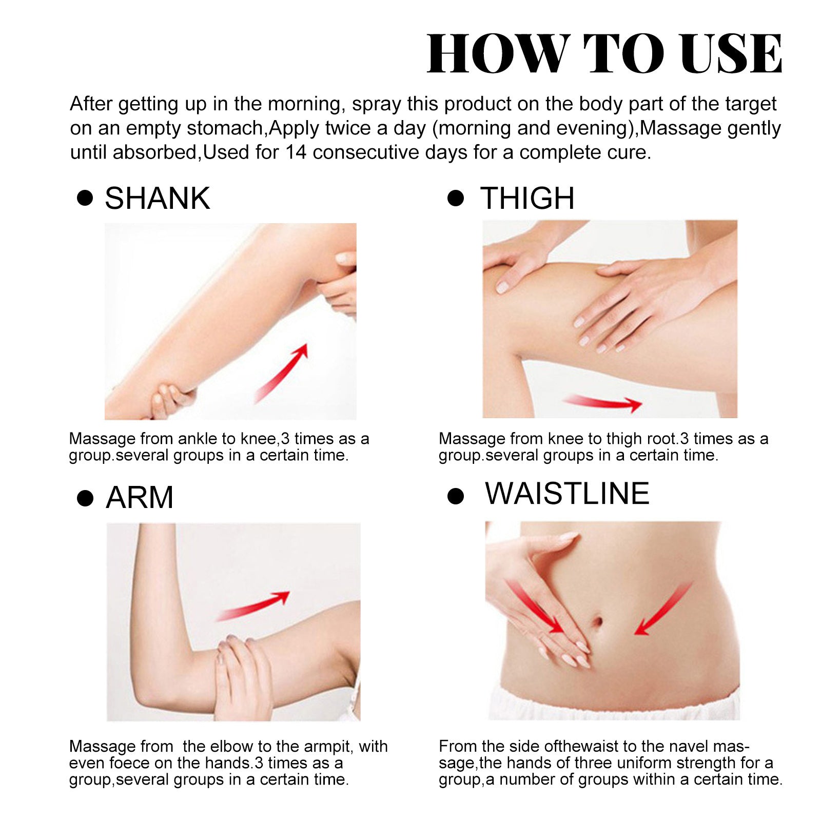 Eelhoe Slimming body shaping Spray Show Body Slimming Shaping Spray EELHOE COSMETICS