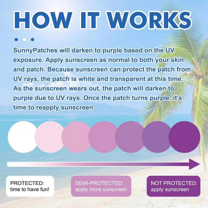 Eelhoe Sunscreen Patch For Face UV Dots Sun Stickers UV Patch Adhesive Sunblock Face Patch Waterproof Self Garden Picnic Hiking Beach EELHOE COSMETICS