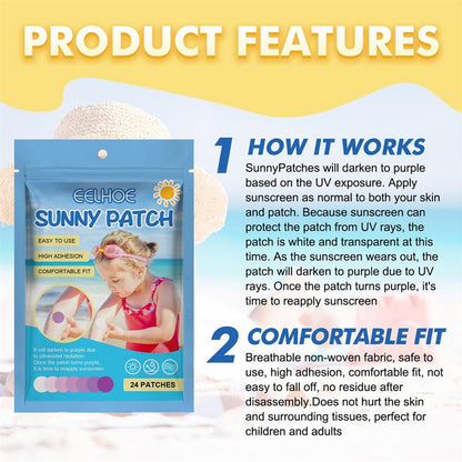 Eelhoe Sunscreen Patch For Face UV Dots Sun Stickers UV Patch Adhesive Sunblock Face Patch Waterproof Self Garden Picnic Hiking Beach EELHOE COSMETICS