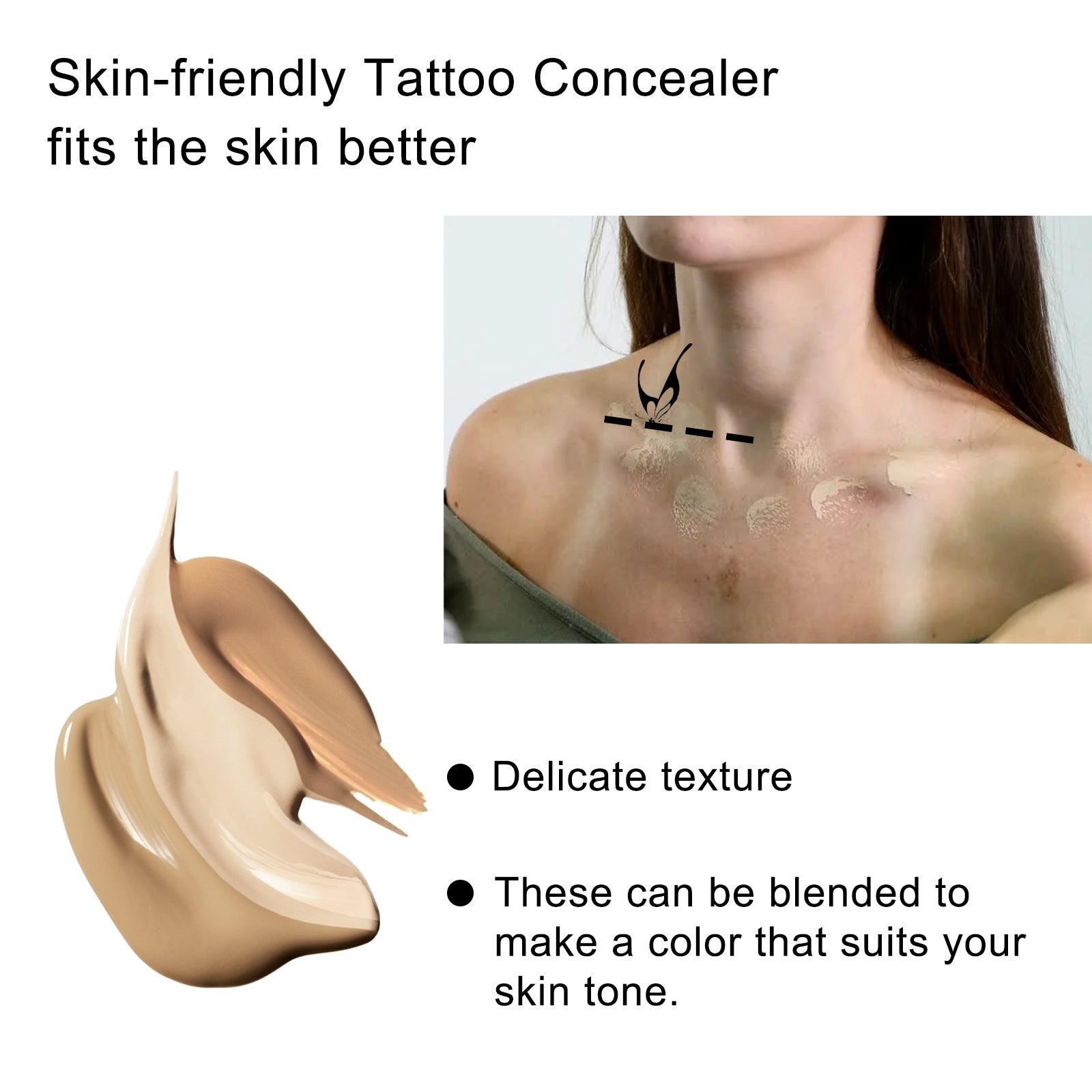 EELHOE Tattoo Concealer Scar Birthmark Invisible Waterproof