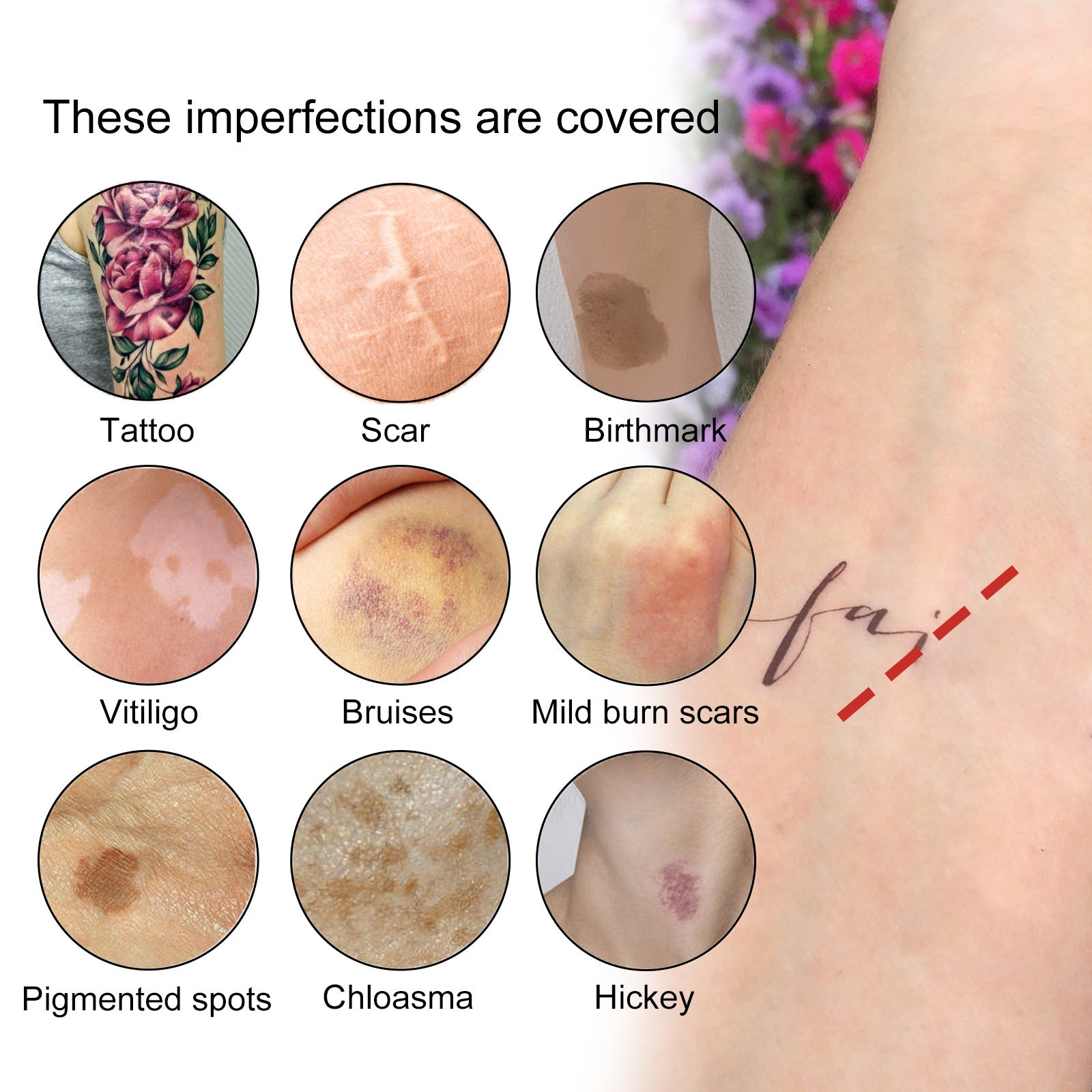 EELHOE Tattoo Concealer Scar Birthmark Invisible Waterproof