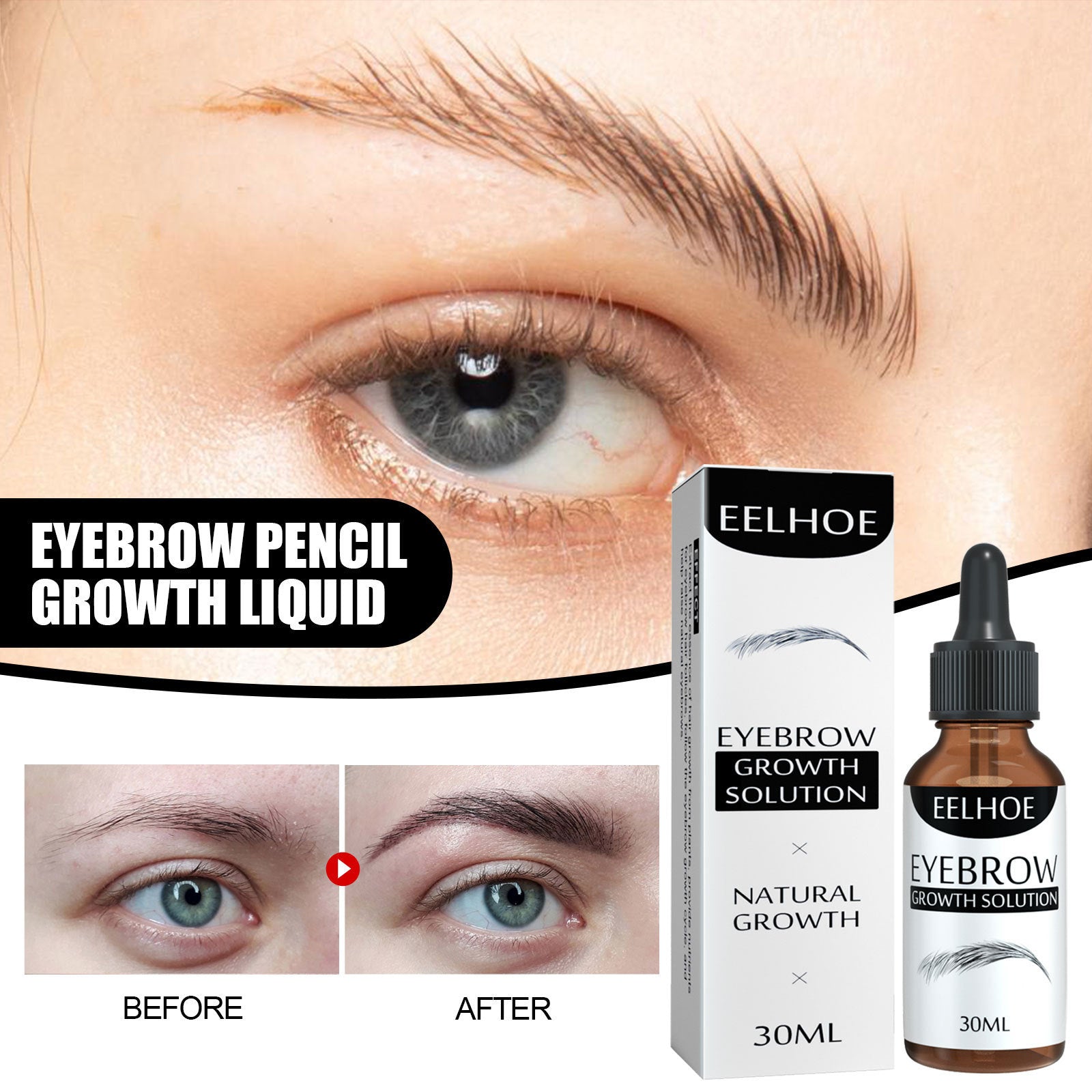 EELHOE Thick Eyebrow Growth Liquid Moisturizing Care Solution