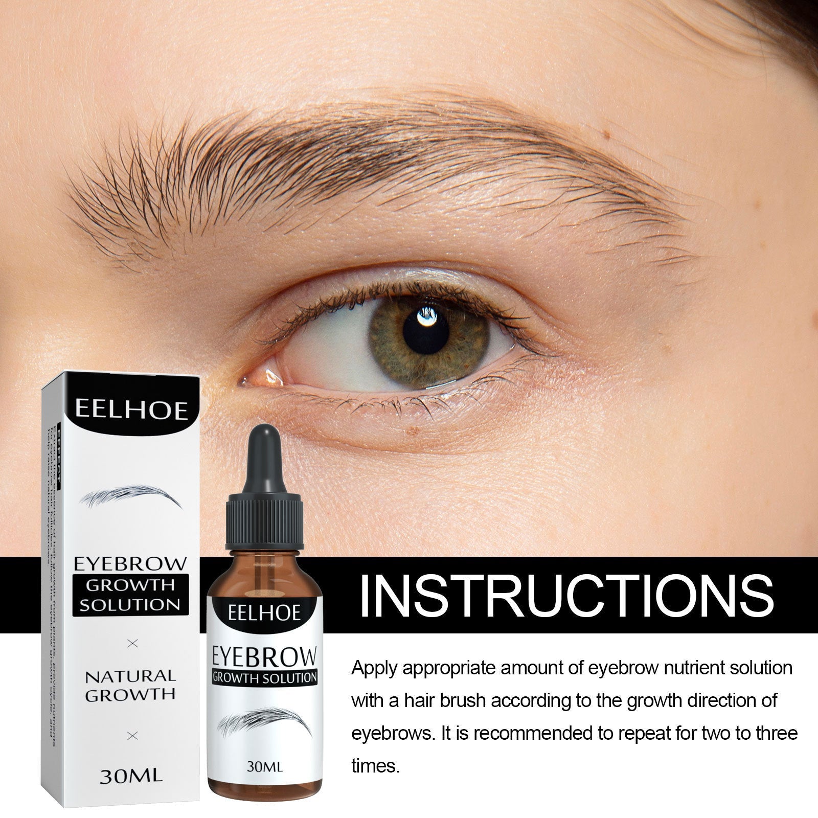 EELHOE Thick Eyebrow Growth Liquid Moisturizing Care Solution