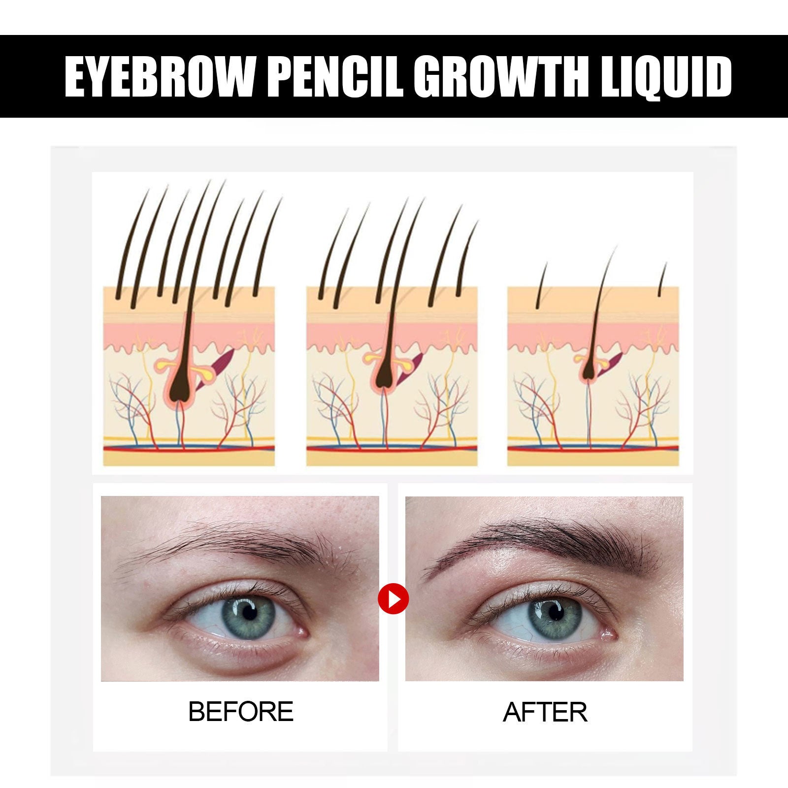 EELHOE Thick Eyebrow Growth Liquid Moisturizing Care Solution