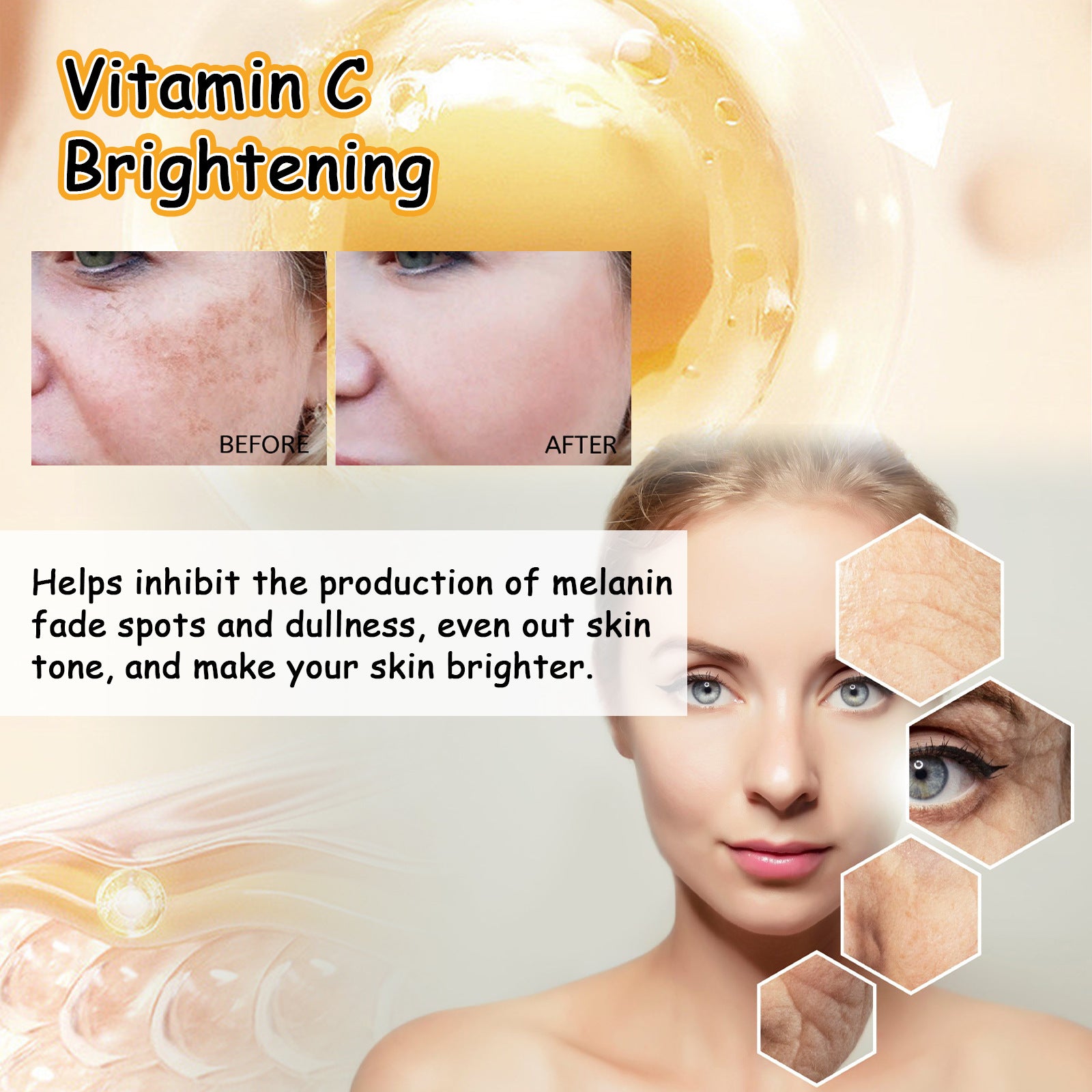 EELHOE Vitamin C for Face brightening Dull And Even Skin Color Nourishing Moisturizing Dull EELHOE COSMETICS