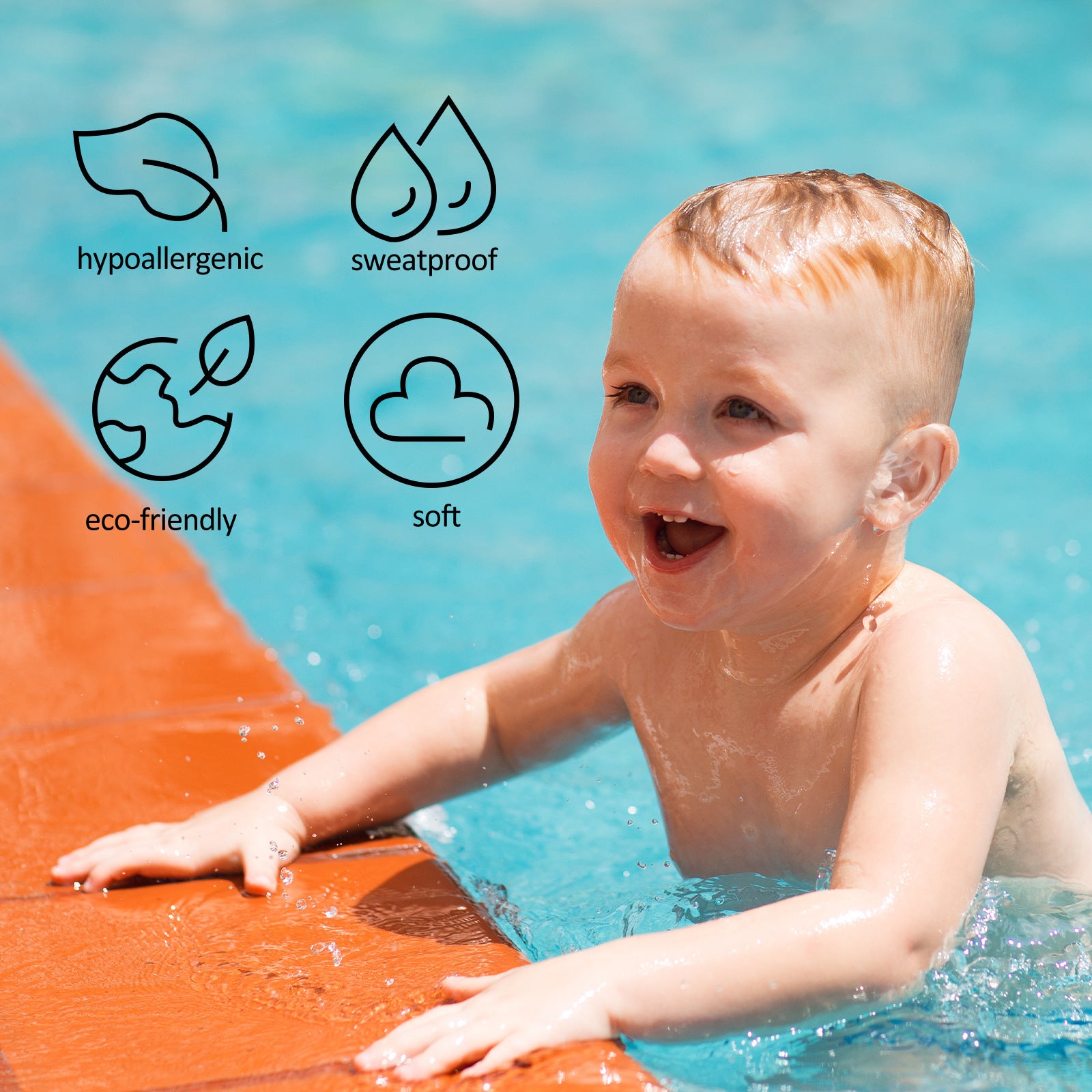 EELHOE Waterproof Ear Patch Baby Swimming Shower Shampoo