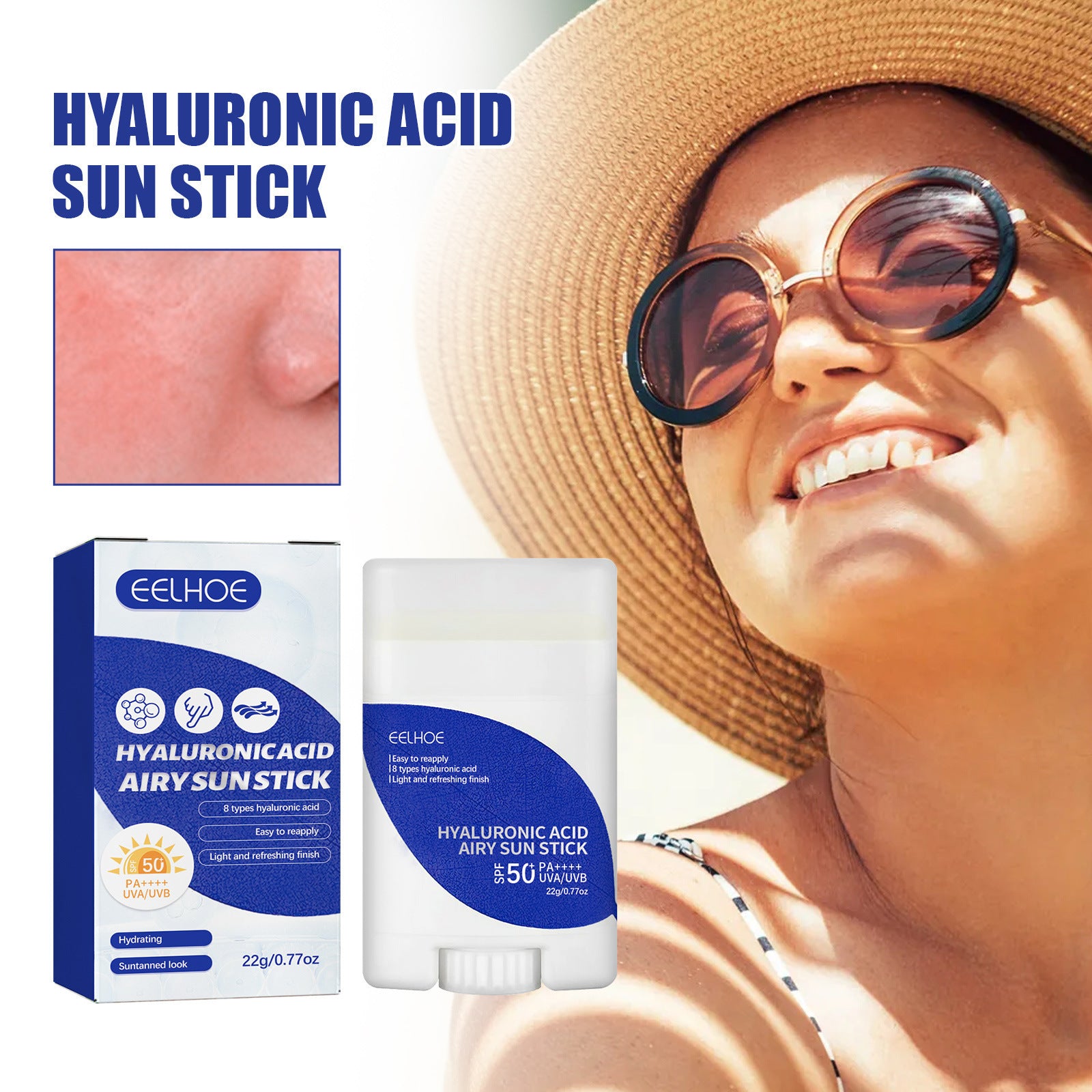 Eelhoe Waterproof SPF50 Hyaluronic Acid Sun Block Stick