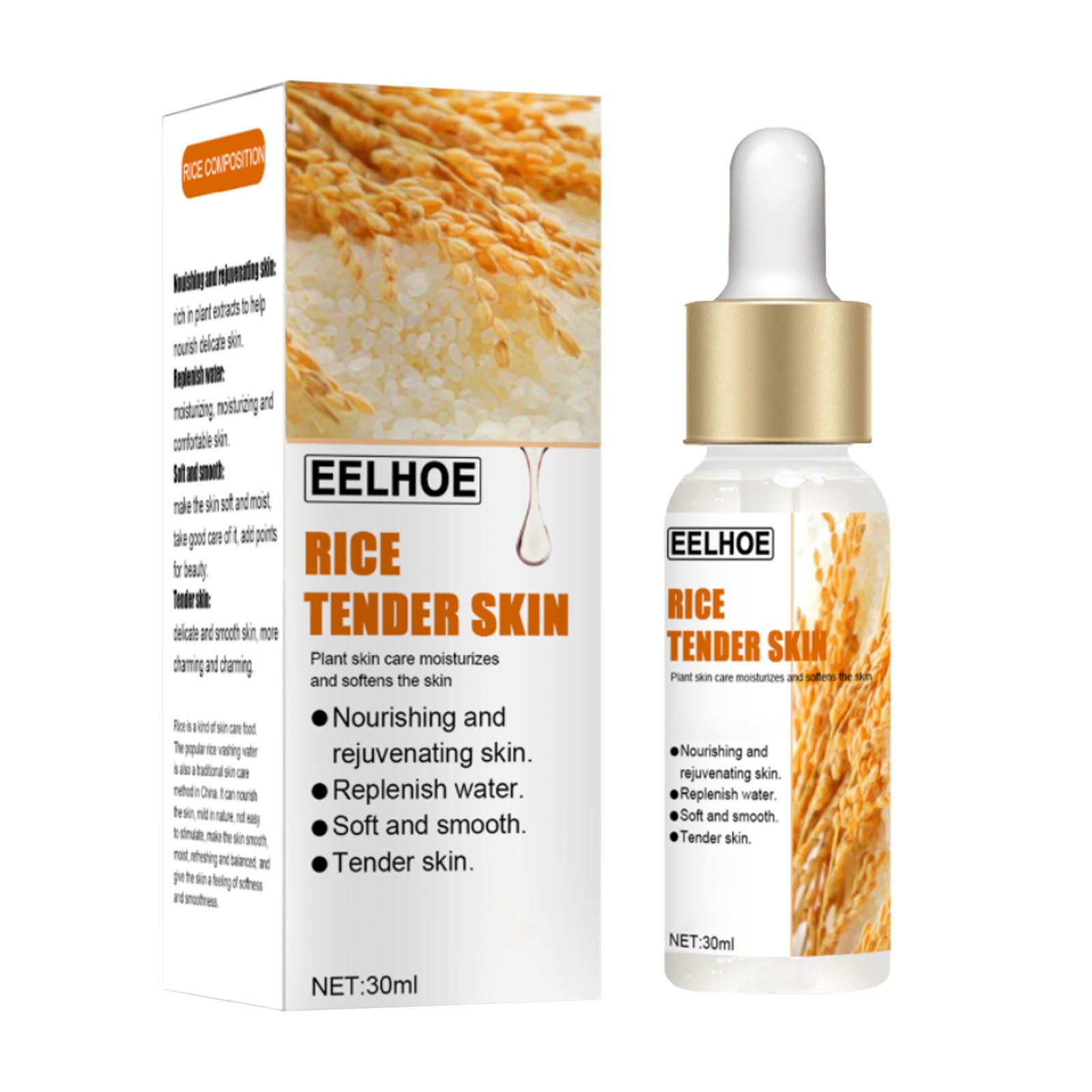 EELHOE White Rice essence Moisturizing And Brightening Skin Original Eelhoe white rice essence g 30ml