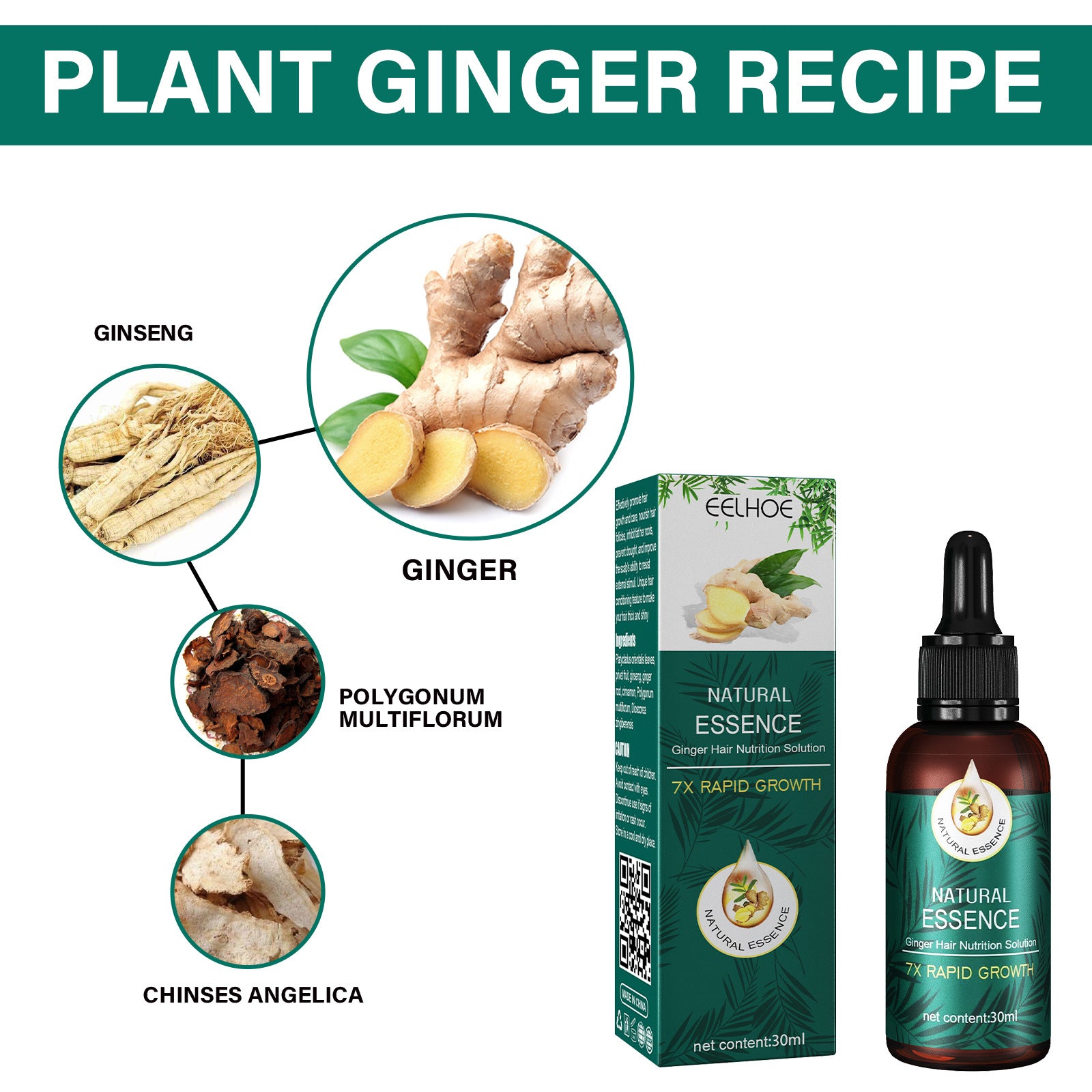 EELHOE Ginger Up Regrow & Repair Hair Nutrition Hair Care Essential Oil EELHOE COSMETICS