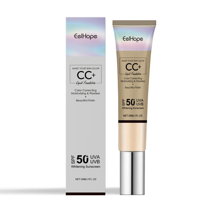 EELHOE Skin Tone Sunscreen +50SPF CC Cream – 30ml EELHOE COSMETICS