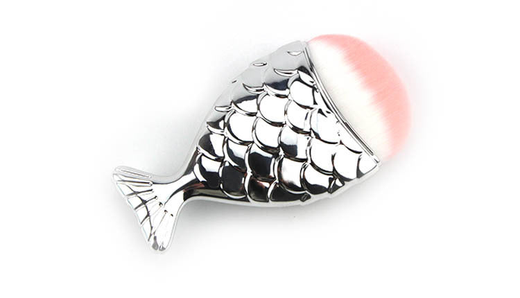 Mermaid Foundation Makeup Brush Color Fishtail Plating Silver EELHOE COSMETICS