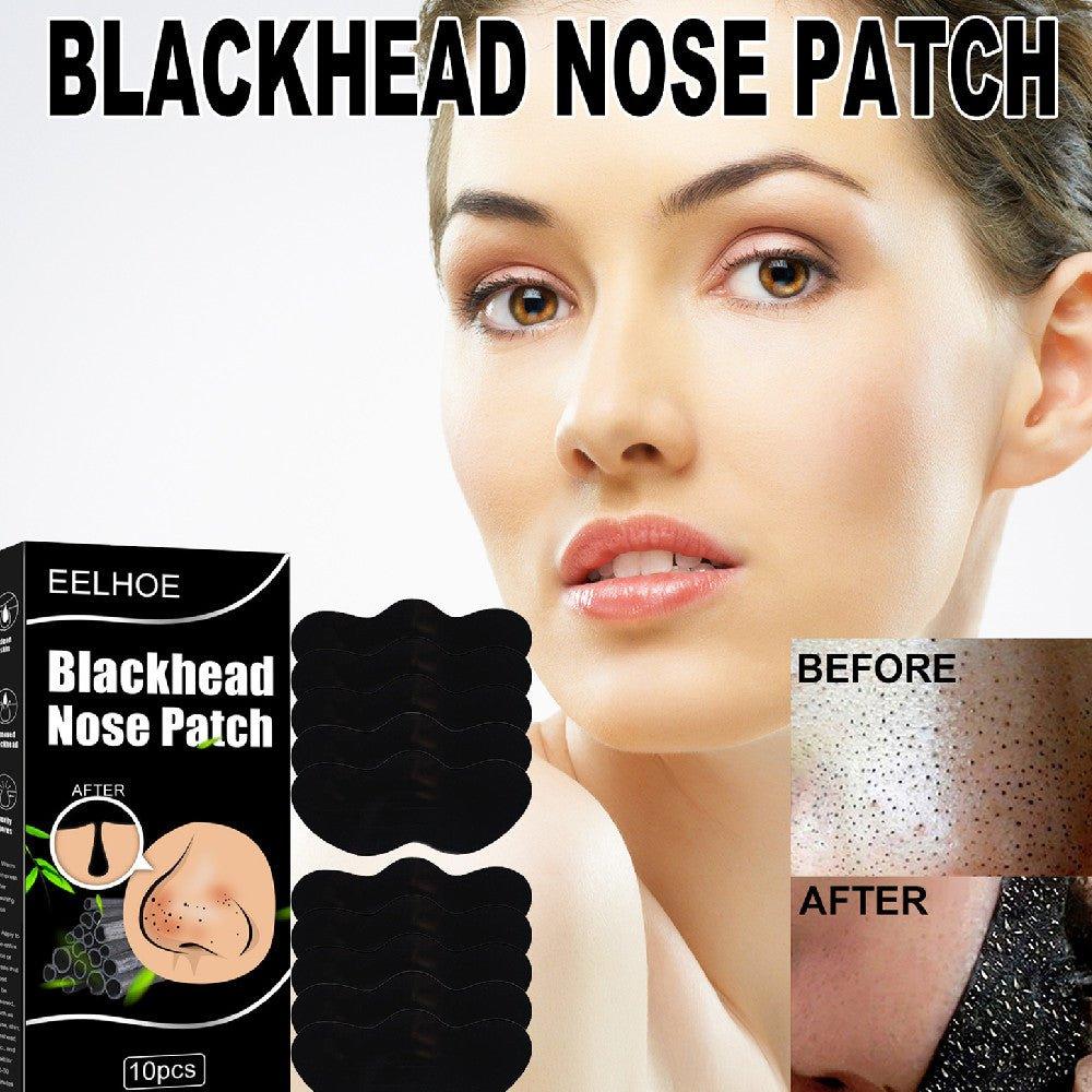 EELHOE Bamboo Charcoal Blackhead Removing Strips Blackhead T-zone Care Shrink Pore Nose Patch Clear Mask 10pcs