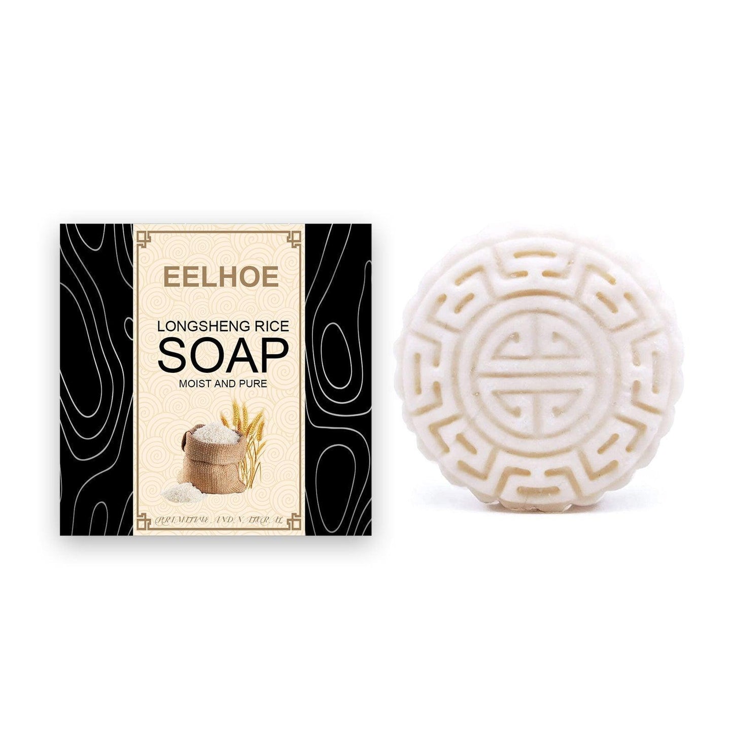 EELHOE Longsheng Rice Soap Rice Soap Shampoo Bar Nourishes Conditioner 1PCS EELHOE COSMETICS