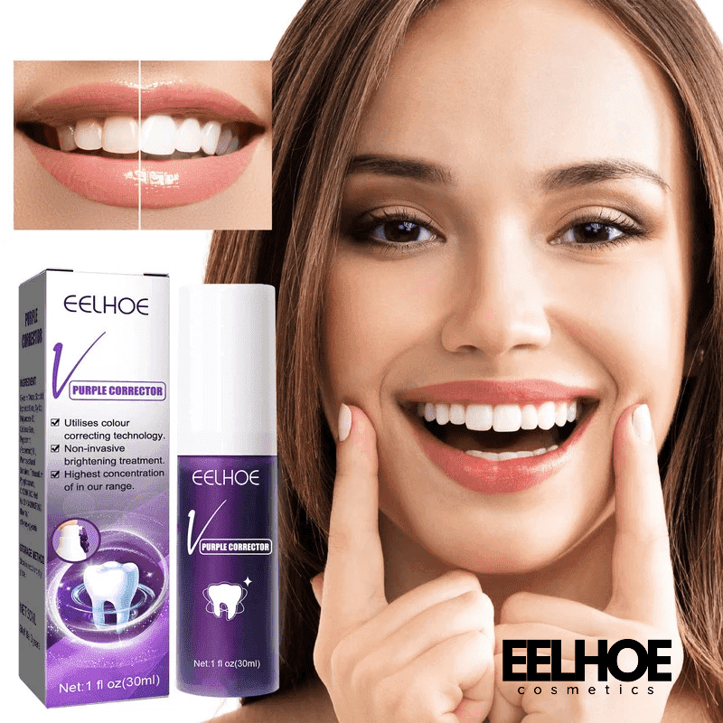 EELHOE Teeth Whitening Toothpaste Purple color V34 for White Beautiful Tooth Yellowing Tooth Care