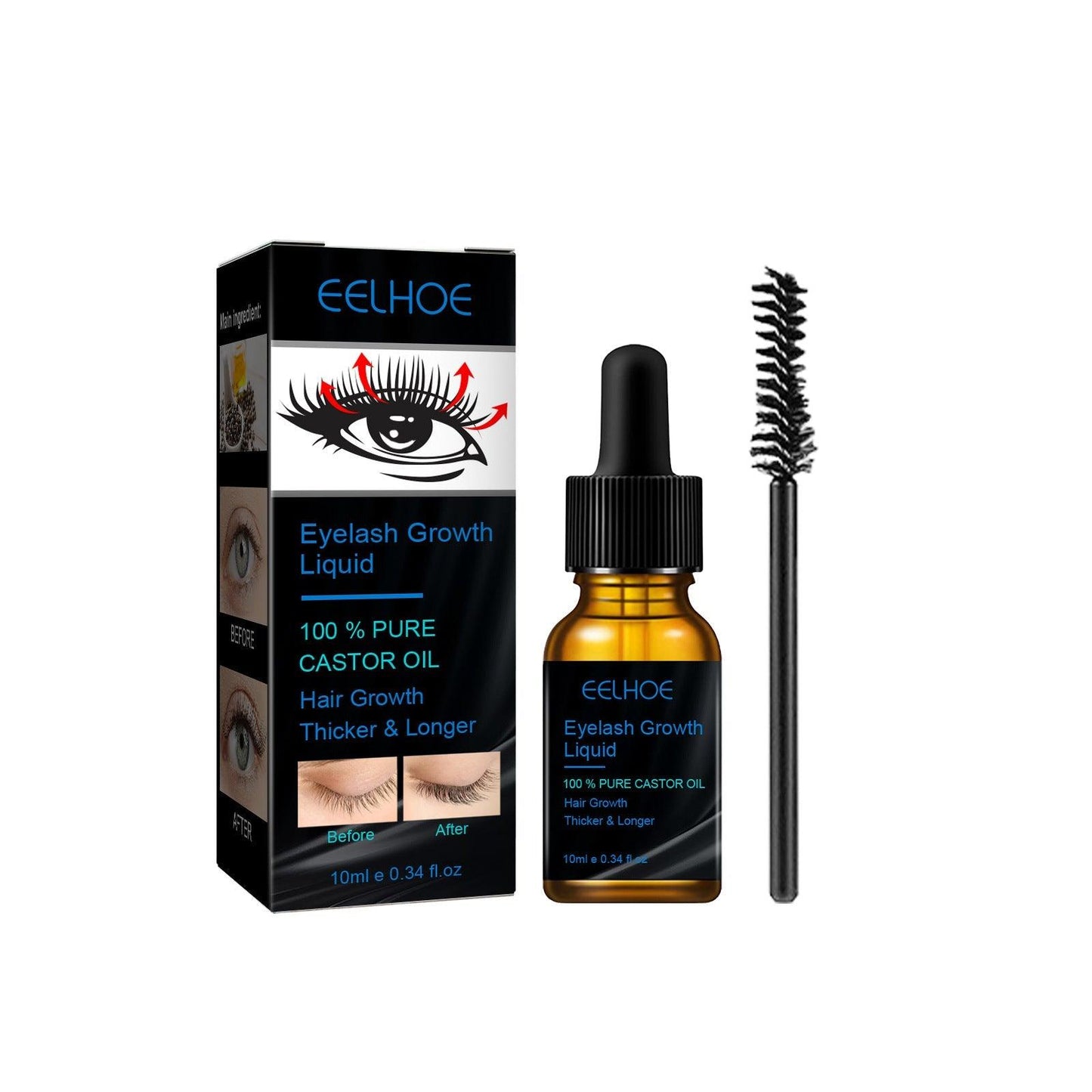 EELHOE Eyelash Growth with Castor Oil Natural 10ml EELHOE COSMETICS